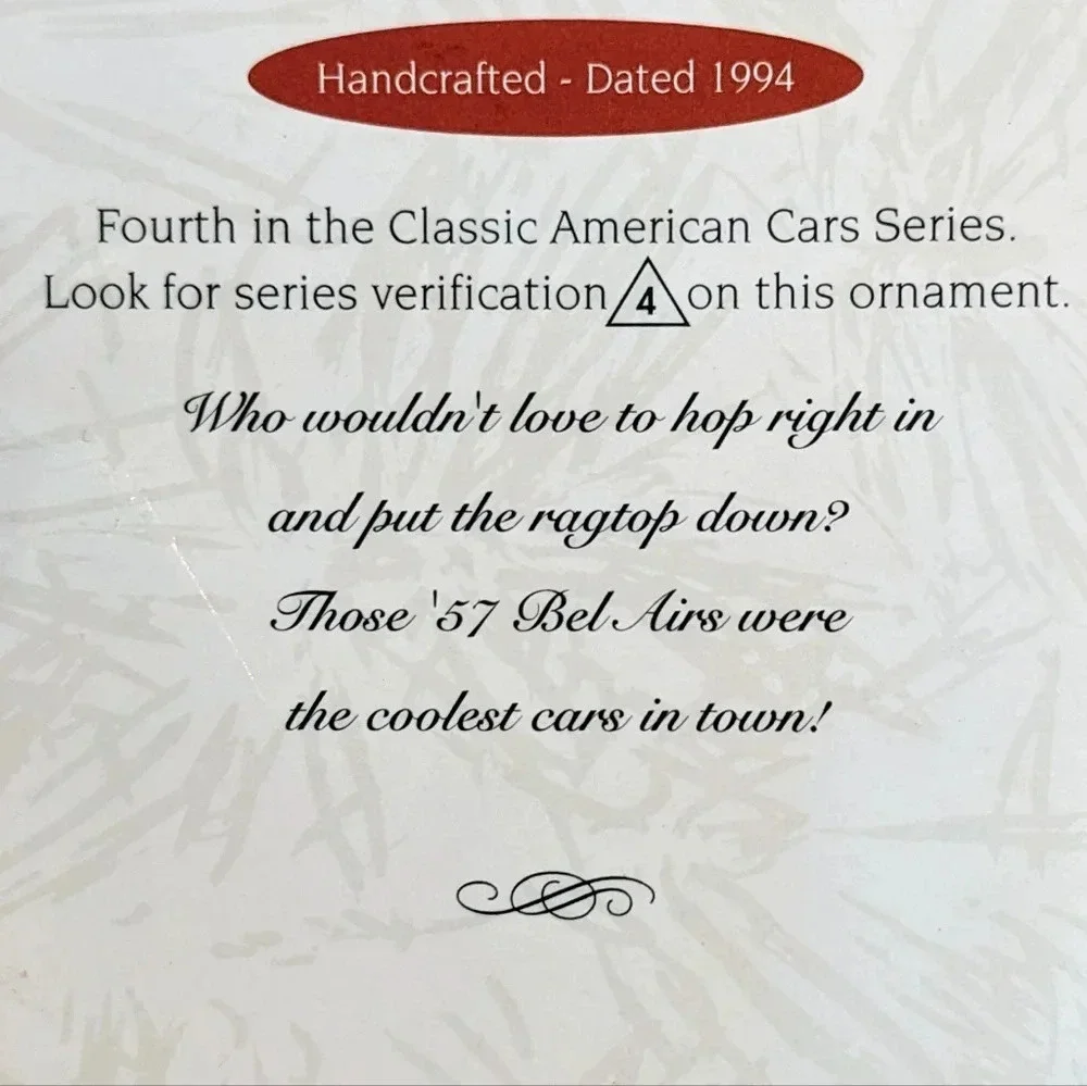1994 Chevrolet 1957 Bel Air Hallmark‎ Retired Series Ornament